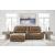 DeepWakes Leather/PVC 3-Piece Power Reclining Sofa Chaise with Storage Console
