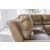 DeepWakes L-Shaped Leather/PVC 6-Piece Reclining Sectional with Storage Console