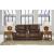 DeepWakes Leather Power Reclining Loveseat with Adjustable Headrest