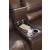 DeepWakes Leather/PVC 3-Piece Power Reclining Sofa Chaise with Storage Console
