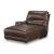 DeepWakes Leather/PVC 3-Piece Power Reclining Sofa Chaise with Storage Console