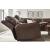 DeepWakes L-Shaped Leather/PVC 6-Piece Power Reclining Sectional with Chaise