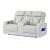 U8611 PU Power Reclining Loveseat with LED Light and Speaker, Power Headrest