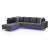 U97 Velvet/Leather Air Sectional w/LED Lighting
