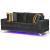 U98 Fabric/Leatherette Sofa w/LED Lighting