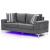 U98 Fabric/Leatherette Sofa w/LED Lighting