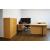 Plana MFC Melamine Executive Desk w/Fixed Pedestal & Modesty Panel