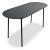 Unit Office Veneer Oval High Table, W82.6
