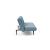 Unfurl Fabric Sofa Bed w/Dark Wood Legs