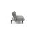 Unfurl Fabric Sofa Bed w/Dark Wood Legs