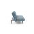 Unfurl Fabric Sofa Bed w/Dark Wood Legs