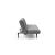 Unfurl Fabric Sofa Bed w/Dark Wood Legs