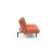 Unfurl Fabric Sofa Bed w/Dark Wood Legs