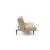 Unfurl Fabric Sofa Bed w/Dark Wood Legs