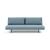 Unfurl Lounger Fabric Sofa Bed w/Dark Wood Legs