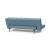 Unfurl Lounger Fabric Sofa Bed w/Dark Wood Legs