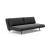 Unfurl Lounger Fabric Sofa Bed w/Dark Wood Legs