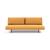 Unfurl Lounger Fabric Sofa Bed w/Dark Wood Legs