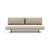 Unfurl Lounger Fabric Sofa Bed w/Dark Wood Legs