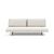 Unfurl Lounger Fabric Sofa Bed w/Dark Wood Legs
