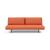 Unfurl Lounger Fabric Sofa Bed w/Dark Wood Legs