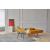 Unfurl Fabric Sofa Bed w/Dark Wood Legs