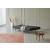 Unfurl Fabric Sofa Bed w/Dark Wood Legs
