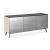 Universal Ceramic/Wood/Glass Customizable Sideboard w/3 Doors & Metal Legs