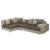 LEGO 2-Piece Microfiber Left-Arm Chaise Facing Sectional
