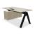 Viga Office Melamine Single Desk w/Managerial Storage w/3 Fronts Right, W62.9