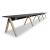 Viga Office Veneer Single-Row 4-Desk Bench
