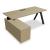 Viga Office Veneer Single Desk w/Managerial Storage w/3 Fronts