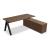 Viga Office Veneer Single Desk w/Managerial Storage w/4 Fronts Right, W70.8