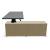 Viga Office Veneer Single Desk w/Managerial Storage w/4 Fronts Left, W78.7