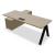 Viga Office Melamine Single Desk w/Managerial Storage w/4 Fronts Right, W78.7