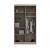 Marika 47-inch 2-Door Gloss Wood Wardrobe with Mirror