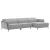 Valencia Microfiber Fabric L-Shaped Reclining Sectional Sofa w/Right Chaise