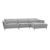 Valencia Microfiber Fabric L-Shaped Customizable Reclining Sectional Sofa