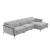 Valencia Microfiber Fabric L-Shaped Reclining Sectional Sofa w/Right Chaise
