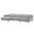 Valencia Microfiber Fabric L-Shaped Reclining Sectional Sofa w/Left Chaise