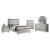 Valletta Polyresin/Mirror/Wood Panel Bedroom Set