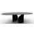 Twins W98.4-inch Ceramic/Metal Customizable Oval Dining Table