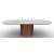 Yoroi W98.4-inch Ceramic/Metal/Wood Customizable Oval Dining Table