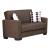 Vermont Fabric/PU Storage Sleeper Loveseat