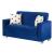 Vermont Fabric/PU Storage Sleeper Loveseat