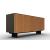 Universal Ceramic/Wood/Glass Customizable Sideboard w/3 Doors & Metal Base