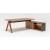 Viga Office Melamine Executive Desk w/Sliding Door Storage