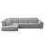 Vigo Polyester Fabric Left Arm Chaise Facing Sectional Sofa