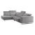 Vigo Polyester Fabric Left Arm Chaise Facing Sectional Sofa