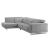 Vigo Polyester Fabric Left Arm Chaise Facing Sectional Sofa